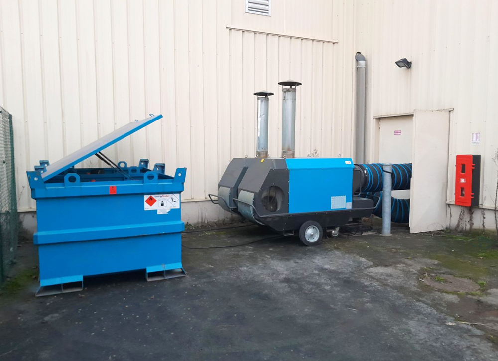 Riscaldatori temporanei velocizzano le fasi di finitura di un cantiere