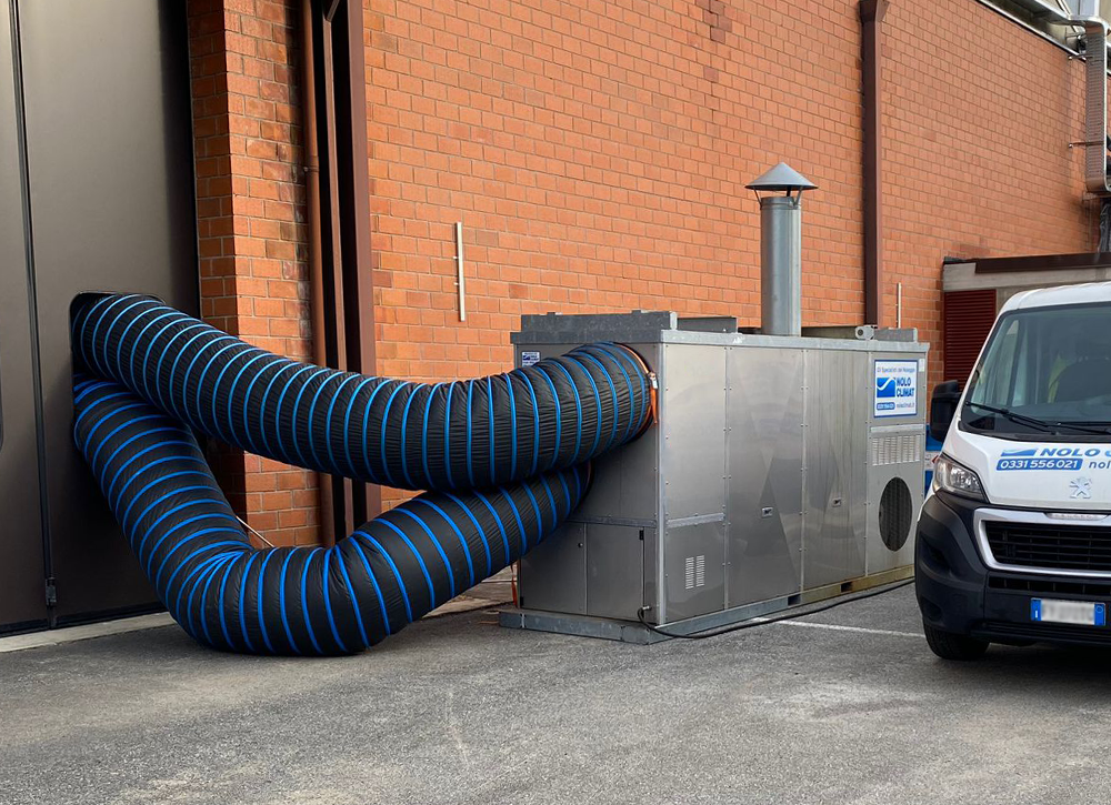 Noleggio riscaldatori per uno stabilimento industriale piemontese