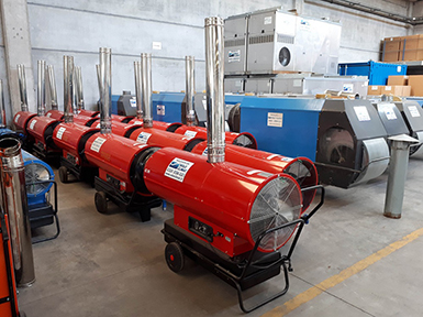 Riscaldamento per i test degli impianti dell’aria condizionata